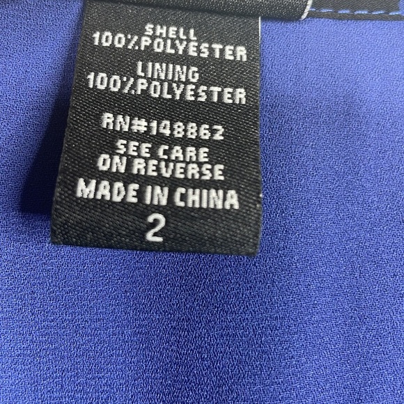 Torrid Long Sleeve Split Back Floral Blouse sz 2X Blue/Black - Picture 3 of 4